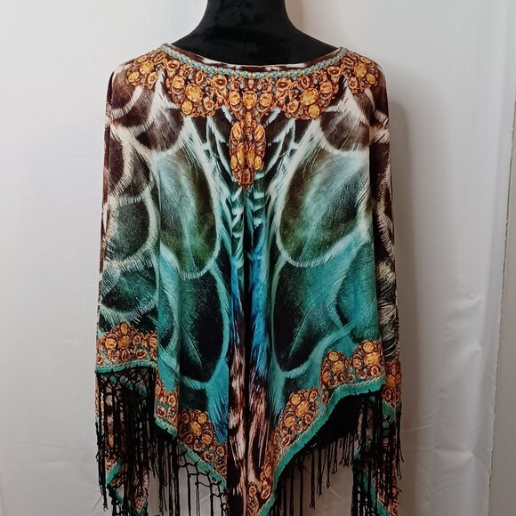 Women's Adoire Over the Head Colorful Shawl Size Medium - Picture 3 of 11